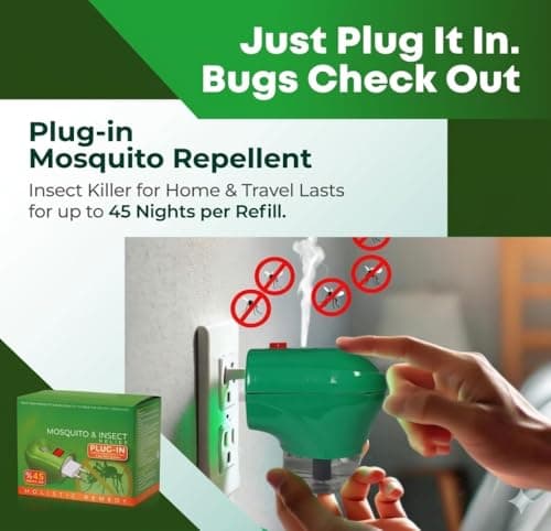 Plug‑in Mosquito Repellent & Insect Killer with 45‑Night Refills (2 Pack) + Mosquito Repellent Bands (2 Pack) – Exclusive AG Total Health Bundle — view 2