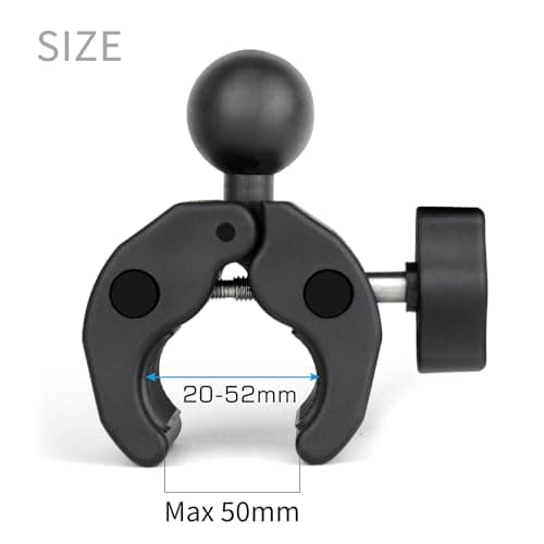 SOONSUN 1" Ball Clamp Mount for RAM Mounts B Size Socket Arm, 20-50mm Rails — view 4
