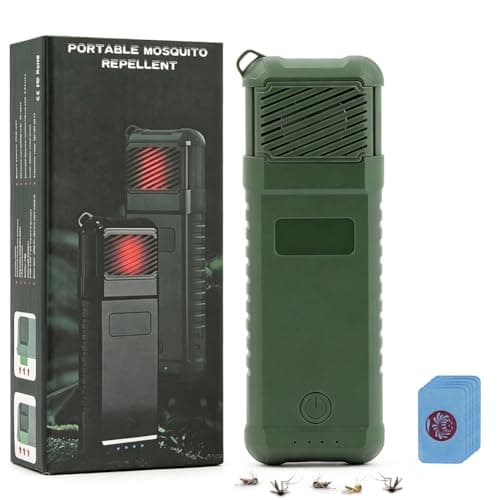 AOOWU 3-in-1 Electric Mosquito Repellent with 20PCS tablets, Portable Mosquito Repeller, Double-Sided Insect Repellent with Camping Lantern & Power Bank Function, for Outdoors, Camping, Backpacker