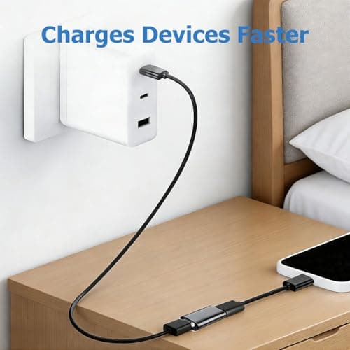 USB 3.1 Female to USB-C Female Adapter 10Gbps Data Transfer with 3A Quick Charging A to C Converter Aluminum Alloy Universal for Laptop PC Phone Tablet Travel USB-C Gadgets & Hard Drive Storage — view 6