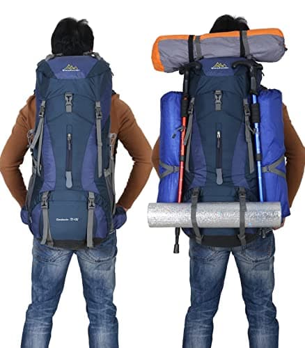 Doshwin 70L Large Backpack Camping Trekking Hiking Travel Rucksack for Women Men (with Rain Cover) — view 5