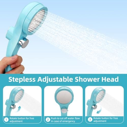 VIHBRAI 6000mAh Portable Camping Shower, Rechargeable Battery Shower Pump — view 3