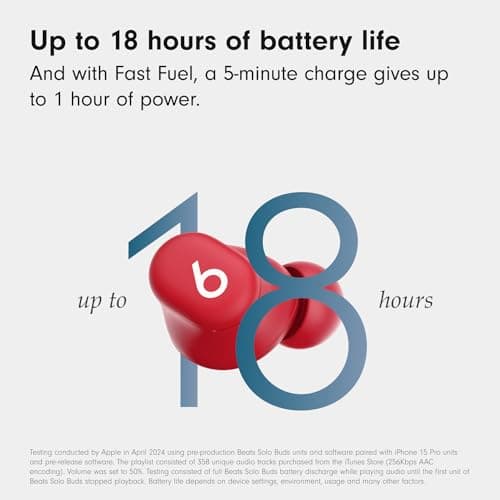 Beats Solo Buds — Wireless Bluetooth Earbuds | 18 Hours of Battery Life | Apple & Android Compatibility | Built-in Microphone - Transparent Red — view 6