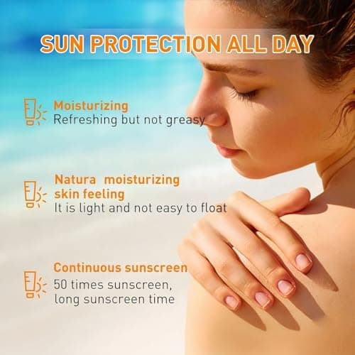 100PCS Korean Sunscreen SPF 50+ Face Moisturiser,Mini Travel Size Sunscreen for Body & Face,Ultra Light Protection Sun Cream for Fa/ce & Body with Rice Toner,Waterproof & Non-Greasy Sun Protection — view 3