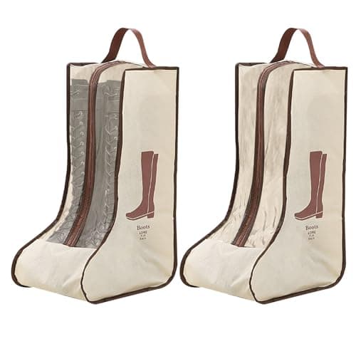 2 Set Welly Boot Bag, Boot Storage Bag, Walking Boot Bag,Portable Boots Protector Bag, Dust Proof Travel Shoe Bags with Handle Boots Organizer for Packing Travel and Daily Use(Tall)