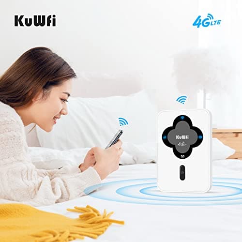 KuWFi Portable 4G LTE Mobile Hotspot, Dual Band 150Mbps Pocket WiFi Router — view 4