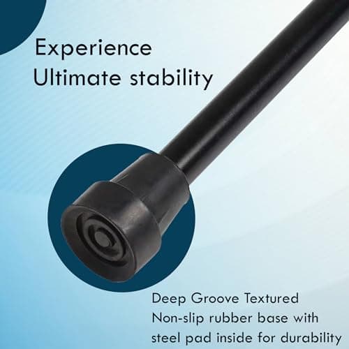 BARGAIN FACTORY Black Walking Stick For Men And Women Lightweight, Adjustable, Durable & Portable — view 3
