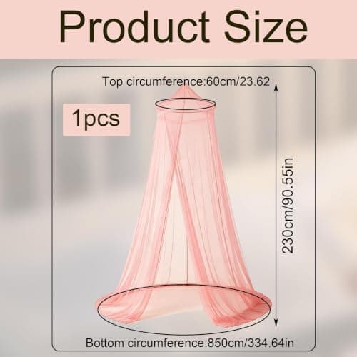 ZPSCXQ Bed Canopy for Girls, Pink Princess Mosquito Nets for Double Bed Beds mosquito net, mosquito net, single/double bed large dome canopy, easy to install in rooms, travel and home — view 2