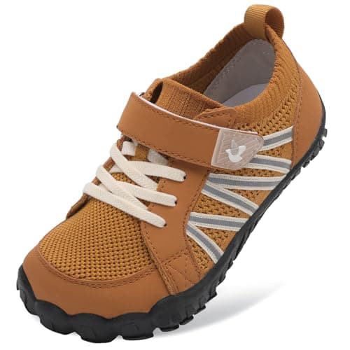 JOINFREE Kids Wide Fit Shoes Barefoot Walking Shoes Brown