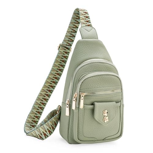 GAEKEAO Sling Bag Crossbody Bags for Women Vegan Leather Fanny Pack Chest Travel Anti Theft Purse Shoulder Bag Handbags Gifts