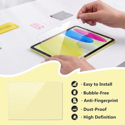 ProCase Smart Case+Screen Protector for iPad (A16) 11/10th Gen, Yellow — view 4