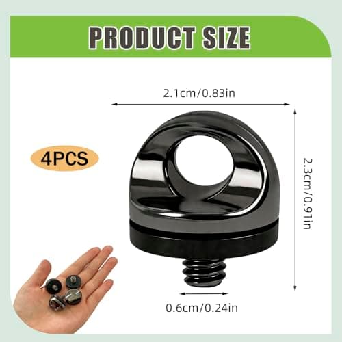 CanQuanSWZX 4PCS Neck Strap Screw Holder, Camera Wrist Strap with 1/4 Inch Screw, 1 4 Camera Screw Adapter, 1 4 20 Camera Screw, 1 4 Camera Strap Screw for DSLR and Mirrorless Cameras — view 2