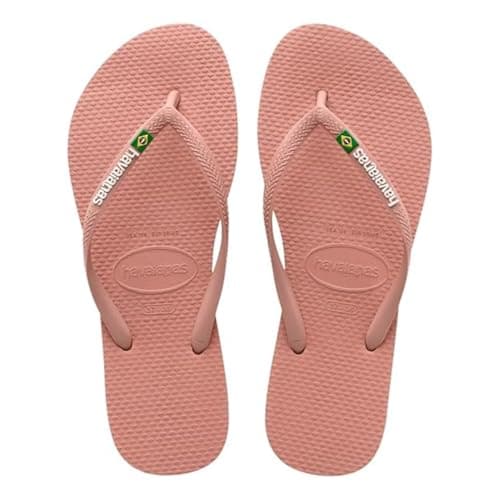 Havaianas - Slim Brasil Logo, Comfortable, Durable, and Lightweight Flip-Flops, Tribute to Brazil, Flag on Straps and Sole, Women, 5 UK