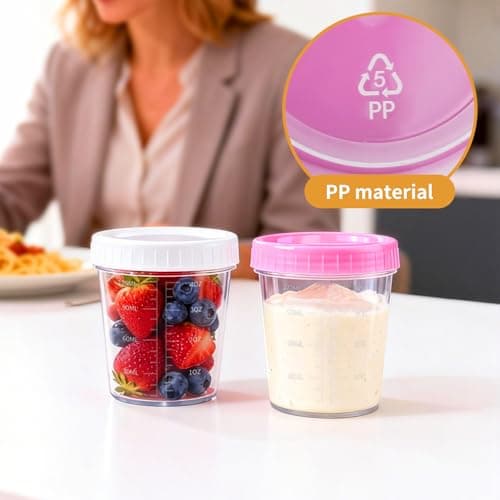 HHXUUAN 12Pk 120ml 4oz Food Containers, Leakproof Airtight Pots with Lids — view 4