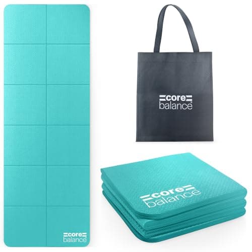 Core Balance Foldable Travel Yoga Mat, Teal