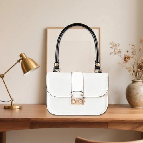 XAGMODSHN PU Leather Handles 47cm with Quick-Release Snaps, Black — view 3