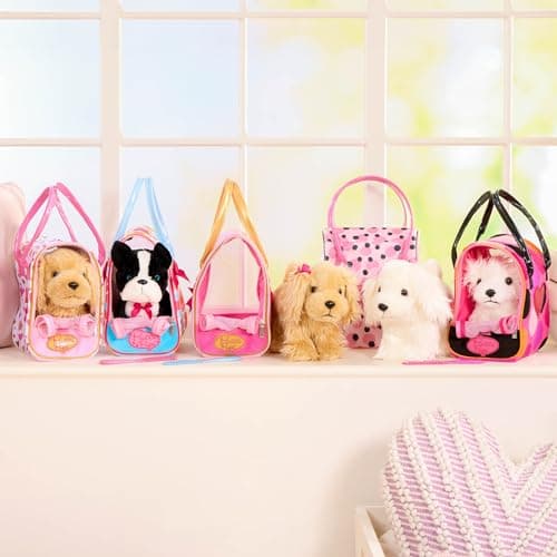 Pucci Pals Plush Puppy Carrier Set, Cocker Spaniel, Heart Print Bag, Pet — view 2