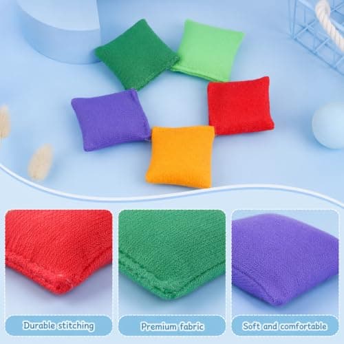 10 Pack Cornhole Bean Bags, Bean Bags Toss, Canvas Fabric, 5x5.5cm Each — view 3