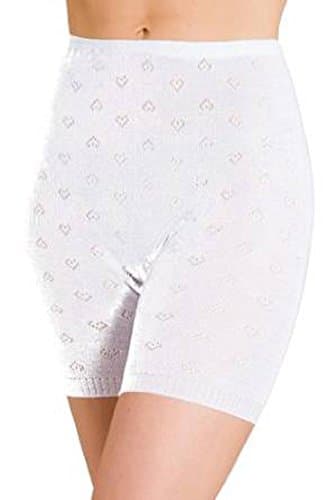 White Snowdrop Ladies Thermal Briefs Panties Shorts (Medium) White