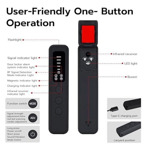 Mcbazel Hidden Camera Detector, Anti Spy RF Bug Sweeper for Hotel Travel — view 6