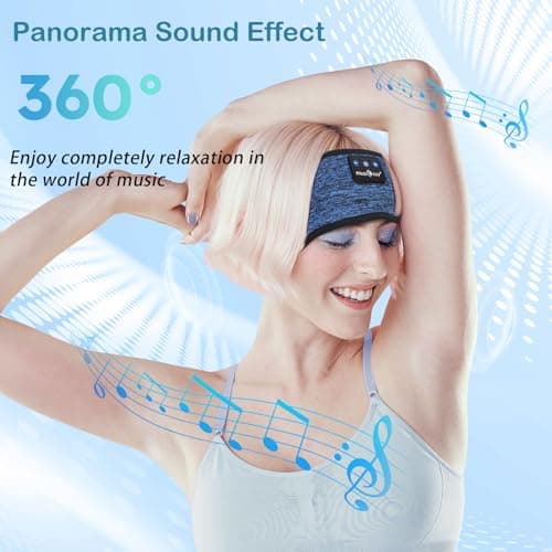 MUSICOZY Sleep Headphones Headband Soft Headphones for Sleeping & Sport — view 4