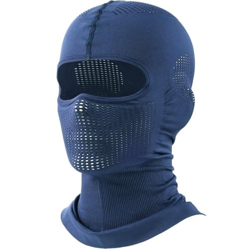 WTACTFUL Balaclava Face Ski Mask for Men Women, Breathable Thermal Warm Full Face Cover Mask Helmet Liner for Motorbike Motorcycle Cycling Skiing Snowboarding Summer Winter Blue