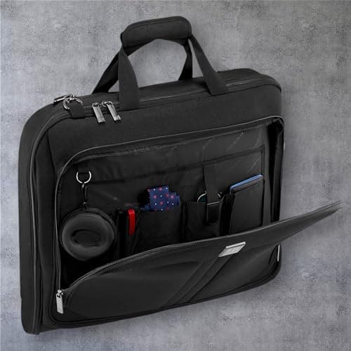 HUGH BUTLER Suit Carrier - Suit Bags for Men - Travel Garment Bags for 3 XL Suits - Suit Cover for a Businessman - Black Luggage Bag - Clothes Without Creases — view 4