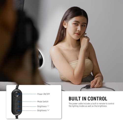 NEEWER BASICS 5" Ring Light for Video Conference Lighting, Clip on Light Kit with Desk Tripod Stand for Monitor Laptop Computer Zoom Call Live Streaming Remote Working Learning Video Recording, BR60 — view 6