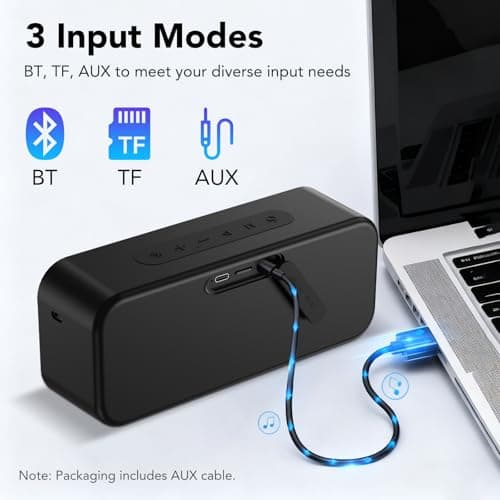 IKT Bluetooth Speaker, 40W Loud Stereo Sound Portable Speaker, 30Hrs Playtime, Speakers Wireless Bluetooth 5.4, Deep Bass,TWS Pairing, 7 RGB lights, IPX7 Waterproof, Speakers for Home/Party/Outdoor — view 6