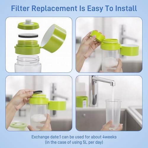 8Pcs Water Bottle Filter Discs Compatible with Brita Fill & Go Water Bottle — view 5