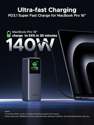 UGREEN Nexode 200W 25000mAh Power Bank Smart Display Portable Charger — view 2