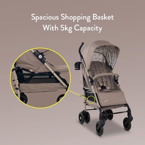Cosatto Supa Lite Pushchair – from Birth to 4 Years (25kg), 4-Wheel Suspension, Large Basket, XL UPF100+ Canopy, Foldable, Compact, Stroller with Cup Holder, Rain Cover (Lollop) — view 3