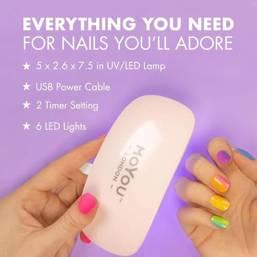 MOYOU LONDON LED & UV Light for Gel Nails - Portable 6W Curing Dryer Lamp — view 2