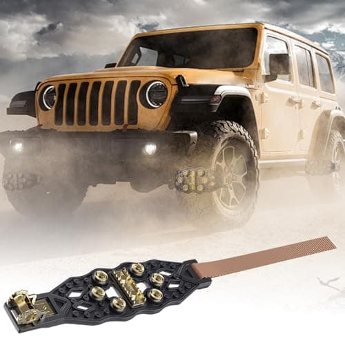 Snow Tire Chains - Traction Support for Winter Driving | Hardened Steel Links with Adjustable Strap System, Road Grip Enhancement, Safety Accessory for Car Truck SUV Travel — view 3