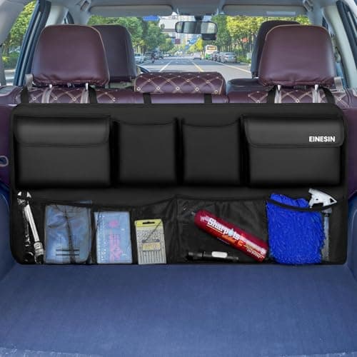 Einesin Car Trunk Organizer, Car Boot Organiser with 7 Pockets (90X48cm)