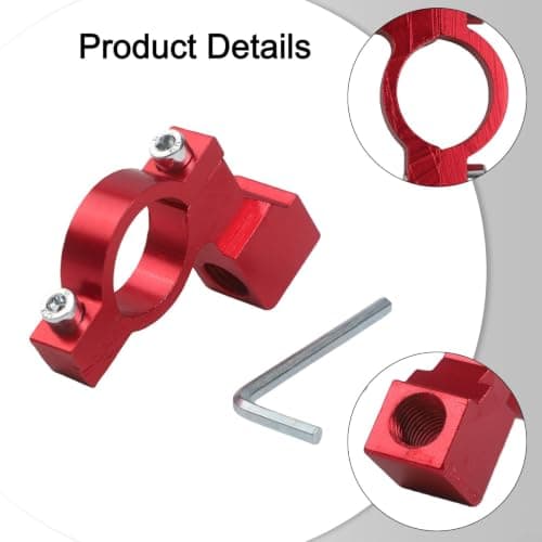 Motorbike Rear View Mirror Mount 10mm Thread - Heavy Duty Aluminium Clamp for GPS Phone Holder Accessories Purple(Red) — view 4