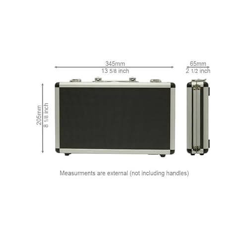 ROC Cases A001 Black & Silver Flight Case 345x205x65mm, Foam Insert Incl — view 3