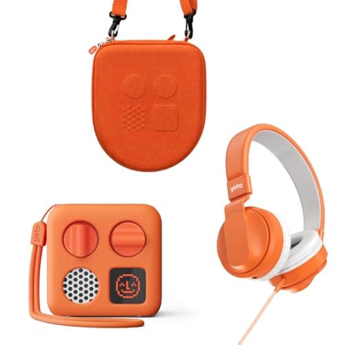 Yoto Mini Travel Bundle - Kids Screen-Free Bluetooth Audio Player with Wired Headphones, Carry Case and Fruit Punch Adventure Jacket | Screen-Free Listening On the Go
