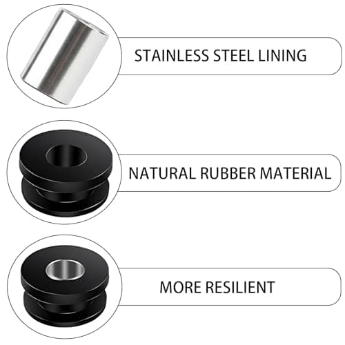 10PCS M8 Rubber Grommets Buffer Washers, Soft Rubber with Steel Lining Vibration Dampening Cushions, Compatible with M8 & 5/16 Bolts for Motorcycle Fairing Windshield Saddlebag Bracket Mounting — view 4