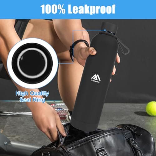 flintronic 1000ml Insulated Water Bottle, Keeps Drinks Cold 24 Hrs/Hot 12 Hrs, Stainless Steel, Sports Flask, BPA Free — view 5