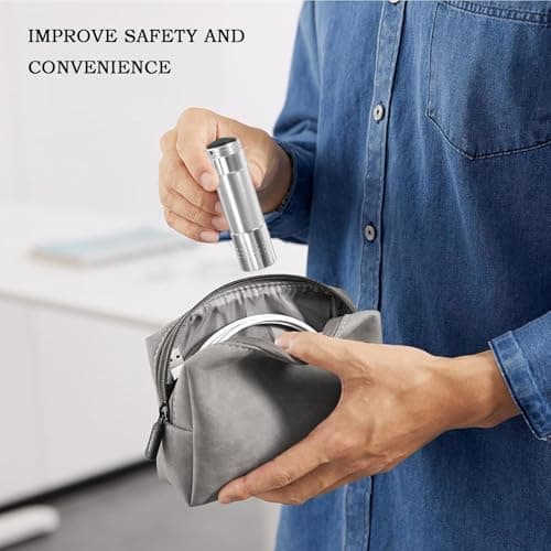 Flashlight Secretly Hides, Flashlight Shape Secret Stash Set Of 2, Secret Stash Safe, Lightweight, Portable, 8.3x2.3x2.3cm, Blue, Black, Silver, For Home Travel Hotel — view 5