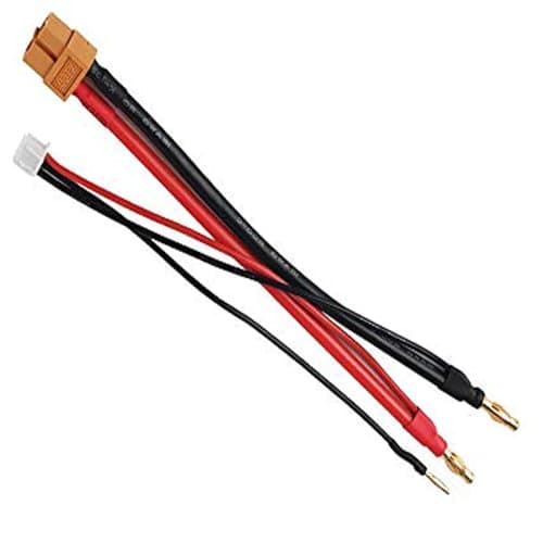 Yiqigou 2 pcs XT60 Female Plug Connector to 4MM Bullet Banana Connector Adapter Lead with 2S JST-XH Balance Plug — view 5