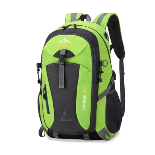 Nircho 40L Hiking Backpack Lightweight Breathable Trekking Rucksack for Men Women, Durable Water Resistant Travel Bag for Skiing Camping Climbing Cycling Trekking Mountaineer Outdoor Sports (Green)