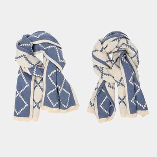 luoluoluo Christmas Scarf Womens UK, Ladies Knitted Neckerchief Xmas Shawl Winter Thermal Neck Warmer Portable Washable Neck Wrap Unisex Fluffy Scarves Winter Gift | Office, Travel, Outdoor — view 3