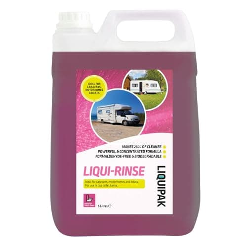 Liquipak Caravan Toilet Fluid & Rinse Chemical, Blue 5L & Pink 5L - For Caravan, Camper, Motorhome, Boat - Liqui-Bloo & Rinse, Concentrated, Formaldehyde Free 2x5L — view 3