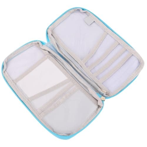 Ciieeo Travel Wallet Women Canvas Passport Holder Document Organizer with Enough Capacity for Pockets and Cash Pockets, Practical Stylish Travel Bag Suitable for Holiday and Christmas