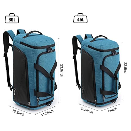 G4Free 3-in-1 Gym Duffle Bag Men Women, 45L Waterproof Sports Bag Backpack with Wet Pocket & Shoes Compartment, Travel Weekender Overnight Duffel Bag — view 4