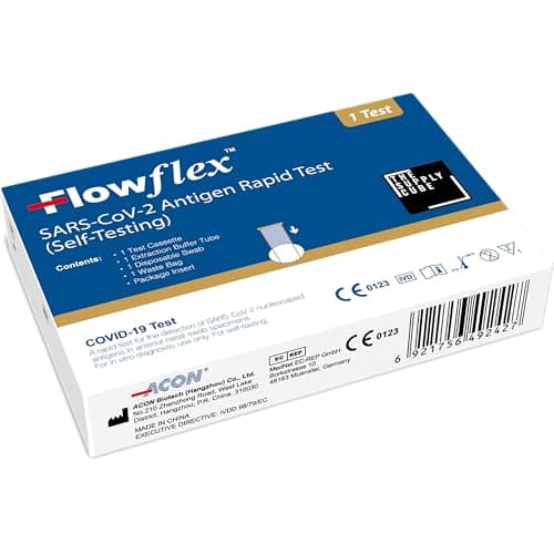 The Supply Cube Flowflex One Step Lateral Flow Test Kit | 4 Single Packs | One Step Test for Sars-CoV-2 Antigen | Covid-19 Self Testing Rapid Test | Not for Travel | 4 Pack — view 5