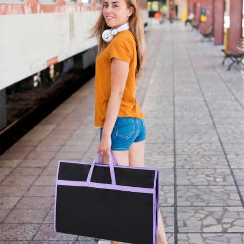 RIDESAIPU Costume Garment Bags for Dancers,Clothes Covers Protector Bags for Travel,Suits,Costume,Cheer Uniform,Cosplay 40" x 24"(Purple,2 Pack) — view 6