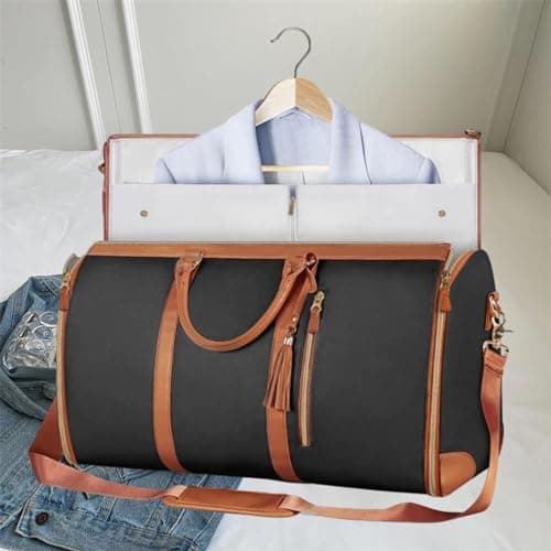 Garment Bag For Travel, Convertible Carry On Garment Bag, Large Capacity Travel Duffel Bags With Shoe Pouch, 2 In 1 Hanging Suitcase Suit Bag For Women & Men — view 3